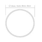 Plafon Madeira Diamante Redondo 30cm Branco