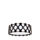 Plafon Madeira Diamante Redondo 30cm Preto