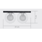 Plafon Madeira Netuno - 2 Luzes G9 Freijó