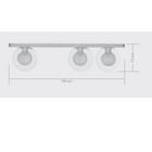 Plafon Madeira Netuno - 3 Luzes G9 Freijó