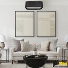 Plafon Madeira Quadrado Arredondado 50x50cm Preto