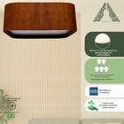 Plafon Madeira Quadrado Arredondado 60x60cm Mel