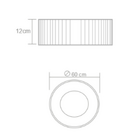 Plafon Madeira Redondo Anel 60cm - 8 Luzes Imbuia