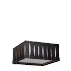 Plafon Madeira Ripado Quadrado Preto 50x50cm