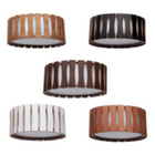 Plafon Madeira Ripado Redondo Imbuia 40cm