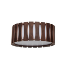 Plafon Madeira Ripado Redondo Imbuia 40cm