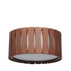 Plafon Madeira Ripado Redondo Natural 40cm