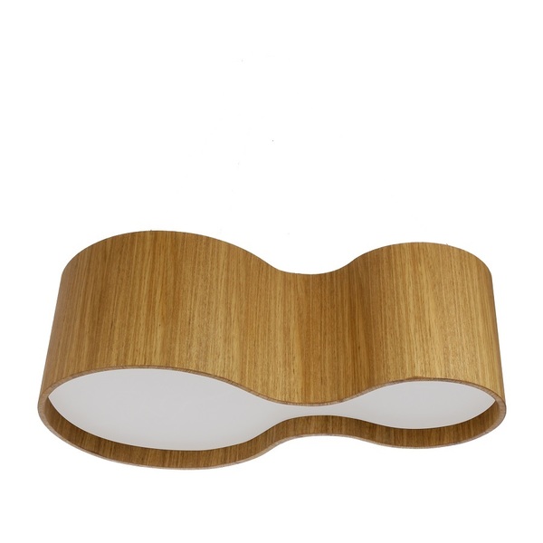 Plafon Madeira Violão 85 X 45 Cm - 5 Luzes E27 - Freijó (clar