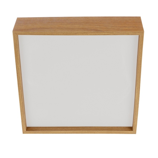 Plafon Madeira Wood Quadrado 25x25cm - 2 Luzes E27 - Freijó (