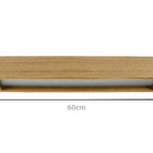 Plafon Madeira Wood Retângular 64x10cm - 1 Ou 2 Luzes G13 Pre