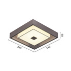 Plafon Marrom Escovado Vidro Com Mini Cristais 34cm Led 16w 3