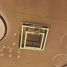 Plafon Moderno Preto Com Cristais 36 5cm Led 42w 3000k Bivolt