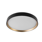 Plafon New Space Preto E Dourado Redondo 48cm Led 40w 3 Em 1