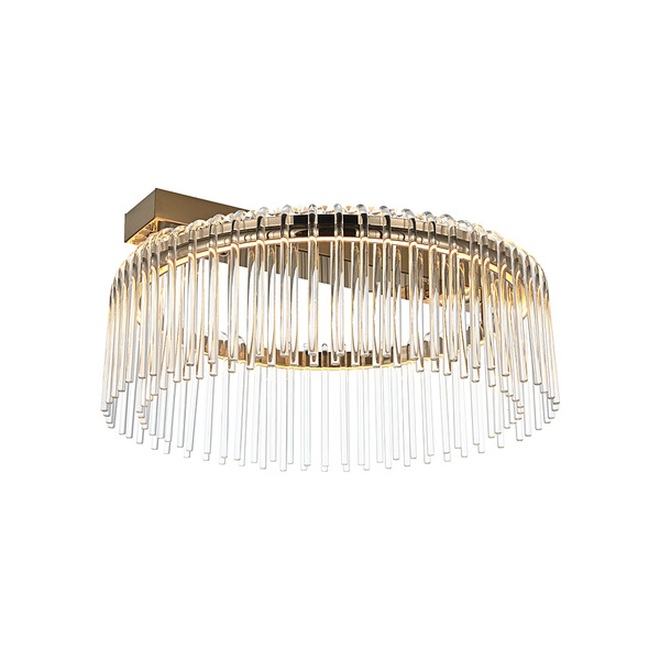 Plafon Nordecor Gouli 2894 50cm Led Bivolt Ouro Brilho Ouro B