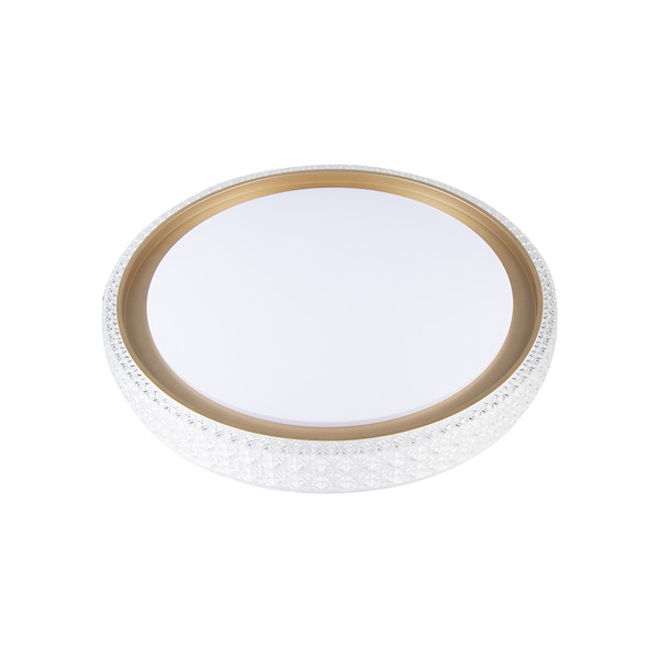 Plafon Nordecor Kenle 2665 Redondo Led Bivolt Dourado Fosco D