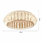 Plafon Nordecor Wavy 2948 Led Bivolt Ouro Champagne 2700k