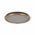 Plafon Nordecor Zova 2745 58cm Led Bivolt Ouro Brilho 3000k