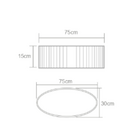 Plafon Oval Madeira 75cm Mel