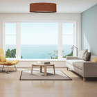 Plafon Oval Madeira 75cm Mel