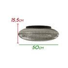 Plafon Ozzy Smoky Metal E Vidro 50cm Starlux Lt-002l St1952