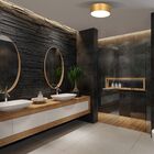 Plafon Painel De Sobrepor Redondo 35cm P/ 3 Lâmpadas E27 Dour