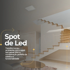 Plafon Painel Embutir De Led Quadrado 18w 3000k Recuado Bivol