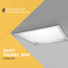 Plafon Painel Embutir De Led Quadrado 18w 4000k Recuado Bivol