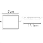 Plafon Painel Led Quadrado Recuado Embutir 17x17cm 15w 7000k
