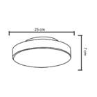 Plafon Para 2 Lâmpadas Redondo 25cm 7651 Jd Molina