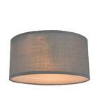 Plafon Para Quarto, 40x10cm Metal E Tecido Cor Cinza