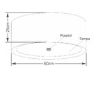 Plafon Para Sala Cilíndrico Sl-3008 Cúpula Cor Palha Branco