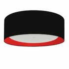 Plafon Para Sala Cilíndrico Sl-3008 Cúpula Cor Preto Vermelho