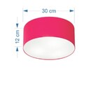 Plafon Para Sala Cilíndrico Sl-3010 Cúpula Cor Rosa Pink