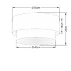 Plafon Para Sala Cilíndrico Sl-3017 Cúpula Cor Roxo Branco