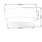 Plafon Para Sala Cilíndrico Sl-3021 Cúpula Cor Vermelho Branco