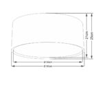 Plafon Para Sala Cilíndrico Sl-3037 Cúpula Cor Rosa Bebê