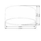 Plafon Para Sala Cilíndrico Sl-3038 Cúpula Cor Palha