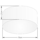 Plafon Para Sala Cilíndrico Sl-3054 Cúpula Cor Linho Bege