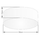 Plafon Para Sala Cilíndrico Sl-3057 Cúpula Cor Algodão Crú