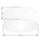 Plafon Para Sala Cilíndrico Sl-3058 Cúpula Cor Linho Bege