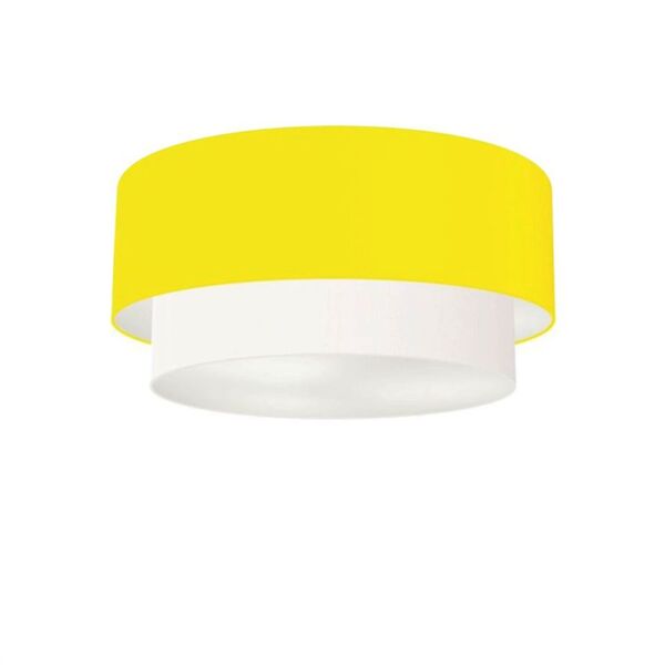 Plafon Para Sala Cilíndrico Sl-3062 Cúpula Cor Amarelo Branco