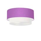 Plafon Para Sala Cilíndrico Sl-3062 Cúpula Cor Lilás Branco