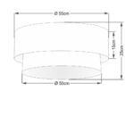 Plafon Para Sala Cilíndrico Sl-3063 Cúpula Cor Laranja Branco