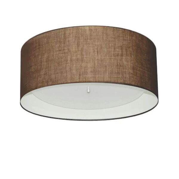 Plafon Para Sala Cilíndrico Sl-3161 Cúpula Cor Café Branco