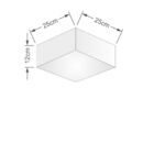 Plafon Para Sala Quadrado Sl-3000 Cúpula Cor Linho Bege