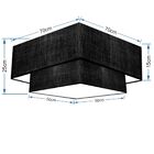 Plafon Para Sala Quadrado Sl-3018 Cúpula Cor Preto
