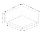 Plafon Para Sala Quadrado Sl-3040 Cúpula Cor Algodão Crú