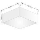 Plafon Para Sala Quadrado Sl-3052 Cúpula Cor Rústico Cinza