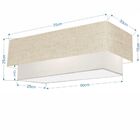 Plafon Para Sala Retangular Sl-3044 Cúpula Cor Rústico Bege B
