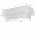 Plafon Para Sala Retangular Sl-3044 Cúpula Cor Rústico Cinza